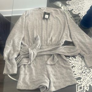Grey Sweater Romper